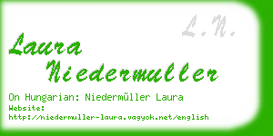 laura niedermuller business card