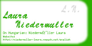 laura niedermuller business card